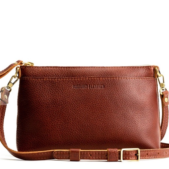 Portland Leather Handbags - Portland Leather Brown Crossbody Bag